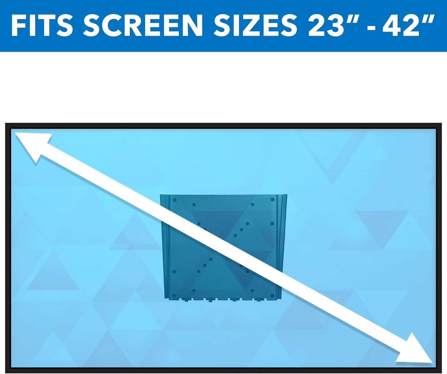image:imageMountIt Low Profile Fixed TV Wall Mount Ultra Slim Flush Design for 2342 Inch Screens Fits VESA 200x200 HeavyDuty Steel 66 lb Capacity 07 Inch Wall Clearance Black