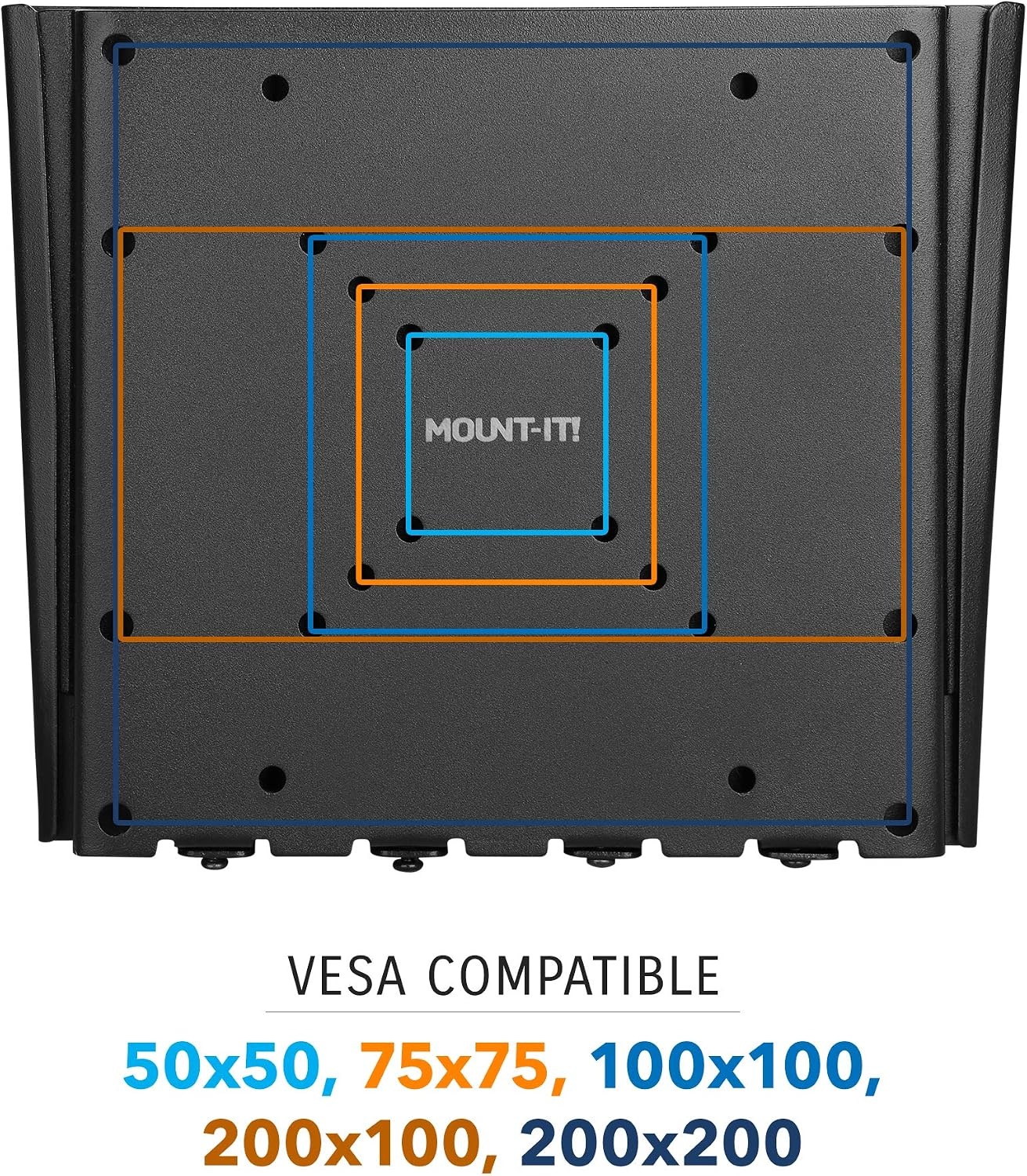 image:imageMountIt Low Profile Fixed TV Wall Mount Ultra Slim Flush Design for 2342 Inch Screens Fits VESA 200x200 HeavyDuty Steel 66 lb Capacity 07 Inch Wall Clearance Black