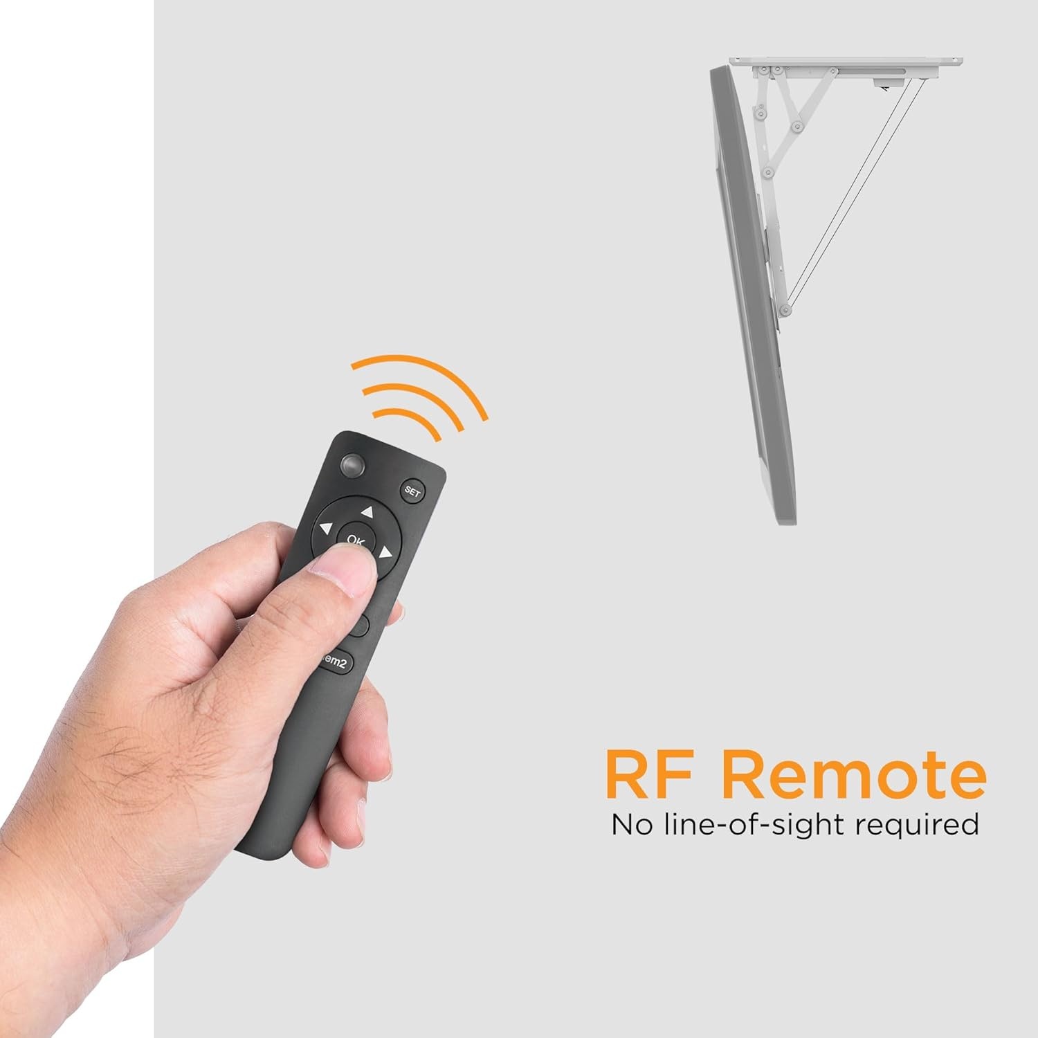 image:imageMountIt Motorized Ceiling TV Mount With Remote Electric Flip Down Pitched Roof Mount Fits 32 37 40 47 50 and 55 Inch Flat Screen TVs and Monitors blackWhite