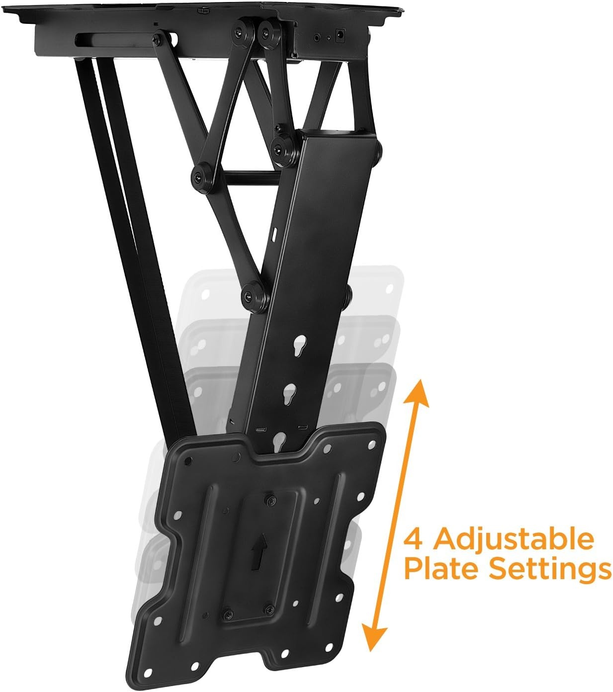 image:imageMountIt Motorized Ceiling TV Mount With Remote Electric Flip Down Pitched Roof Mount Fits 32 37 40 47 50 and 55 Inch Flat Screen TVs and Monitors blackBlack