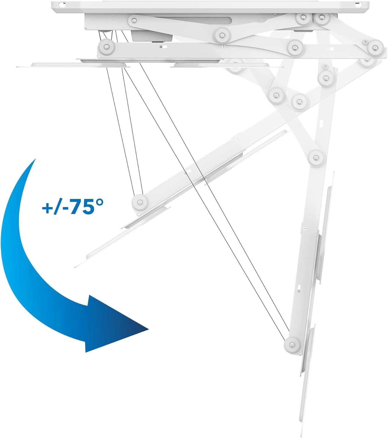 image:imageMountIt Motorized Ceiling TV Mount With Remote Electric Flip Down Pitched Roof Mount Fits 32 37 40 47 50 and 55 Inch Flat Screen TVs and Monitors blackWhite