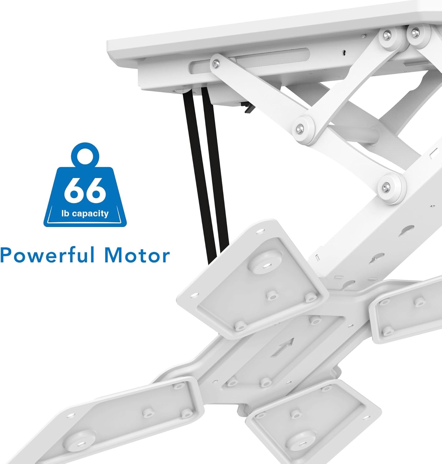 image:imageMountIt Motorized Ceiling TV Mount With Remote Electric Flip Down Pitched Roof Mount Fits 32 37 40 47 50 and 55 Inch Flat Screen TVs and Monitors blackWhite