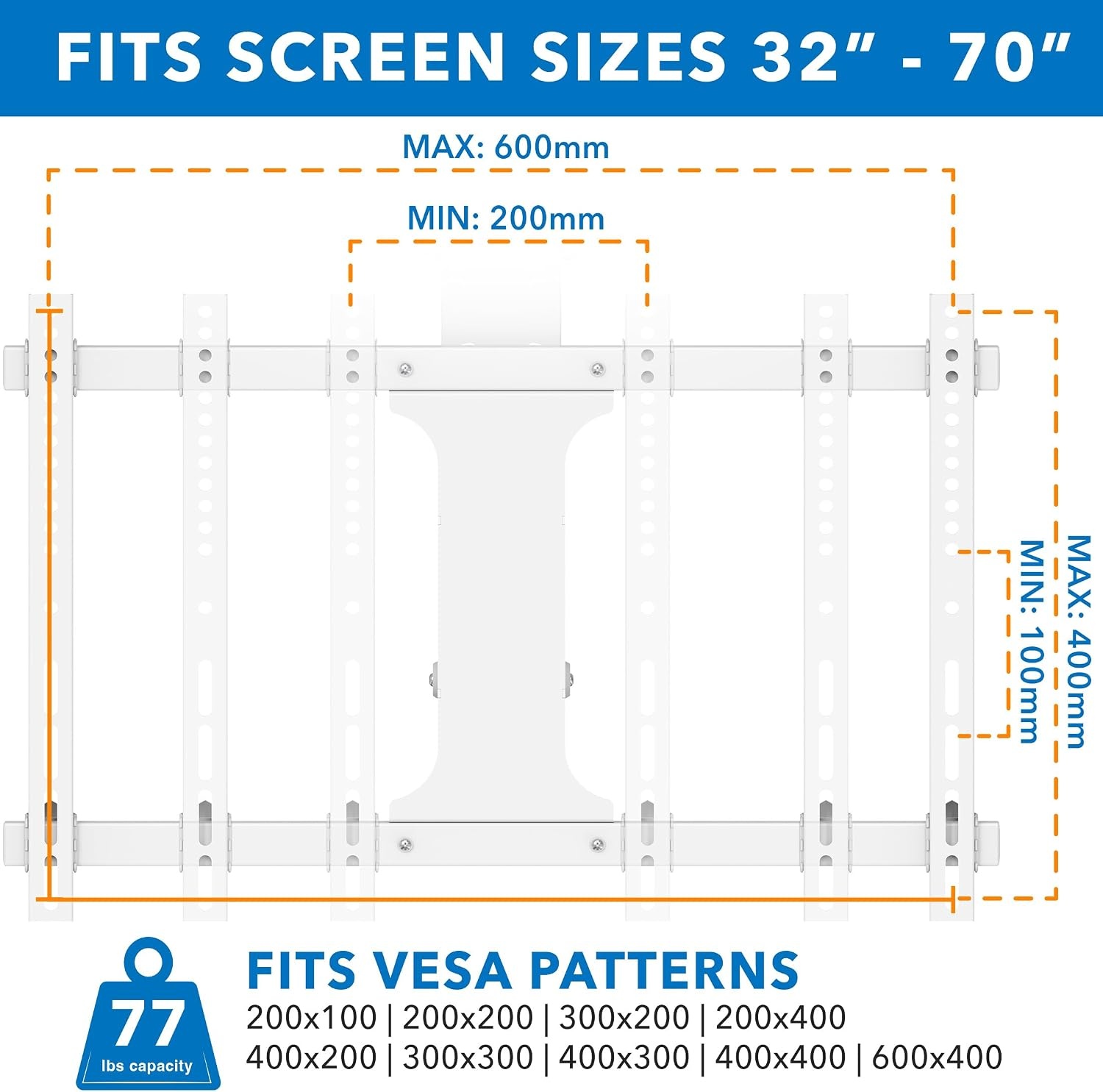 image:imageMountIt Motorized Ceiling TV Mount With Remote Electric Flip Down Pitched Roof Mount Fits 32 37 40 47 50 and 55 Inch Flat Screen TVs and Monitors blackWhite