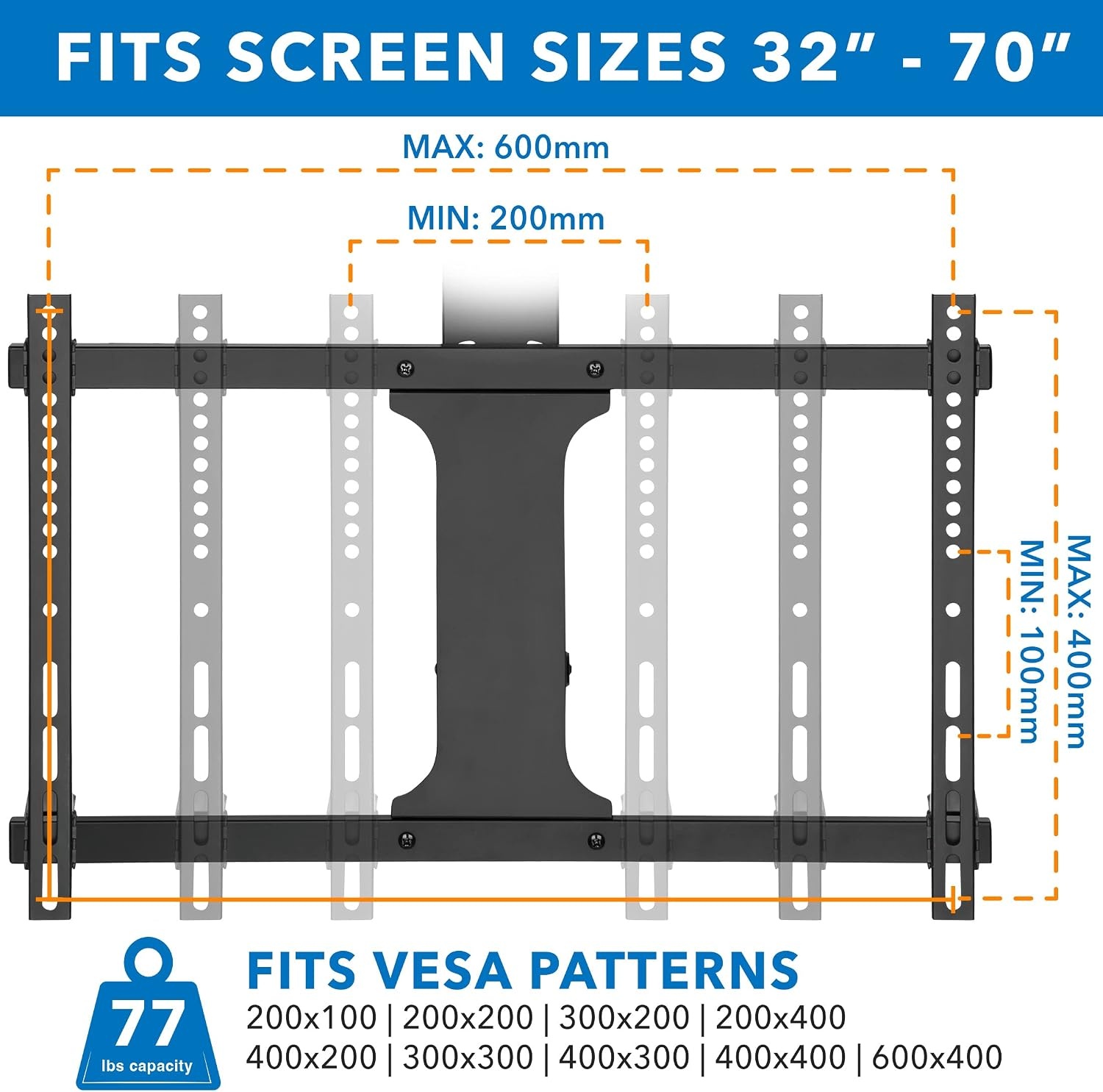 image:imageMountIt Motorized Ceiling TV Mount With Remote Electric Flip Down Pitched Roof Mount Fits 32 37 40 47 50 and 55 Inch Flat Screen TVs and Monitors blackBlack