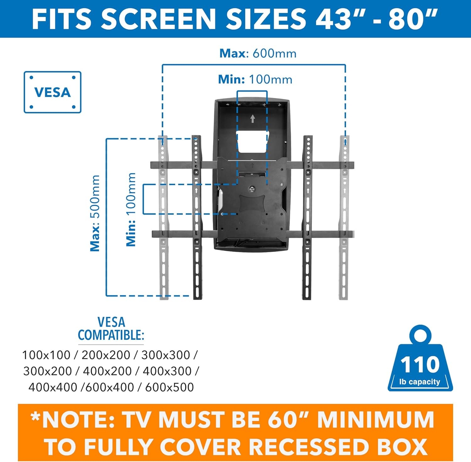 image:imageMountIt Motorized Fireplace TV Wall Mount Electric TV Mount with Height Adjustable Drop Down Arms for Mantel Installation Fits 65 70 75 80 Inch Screens