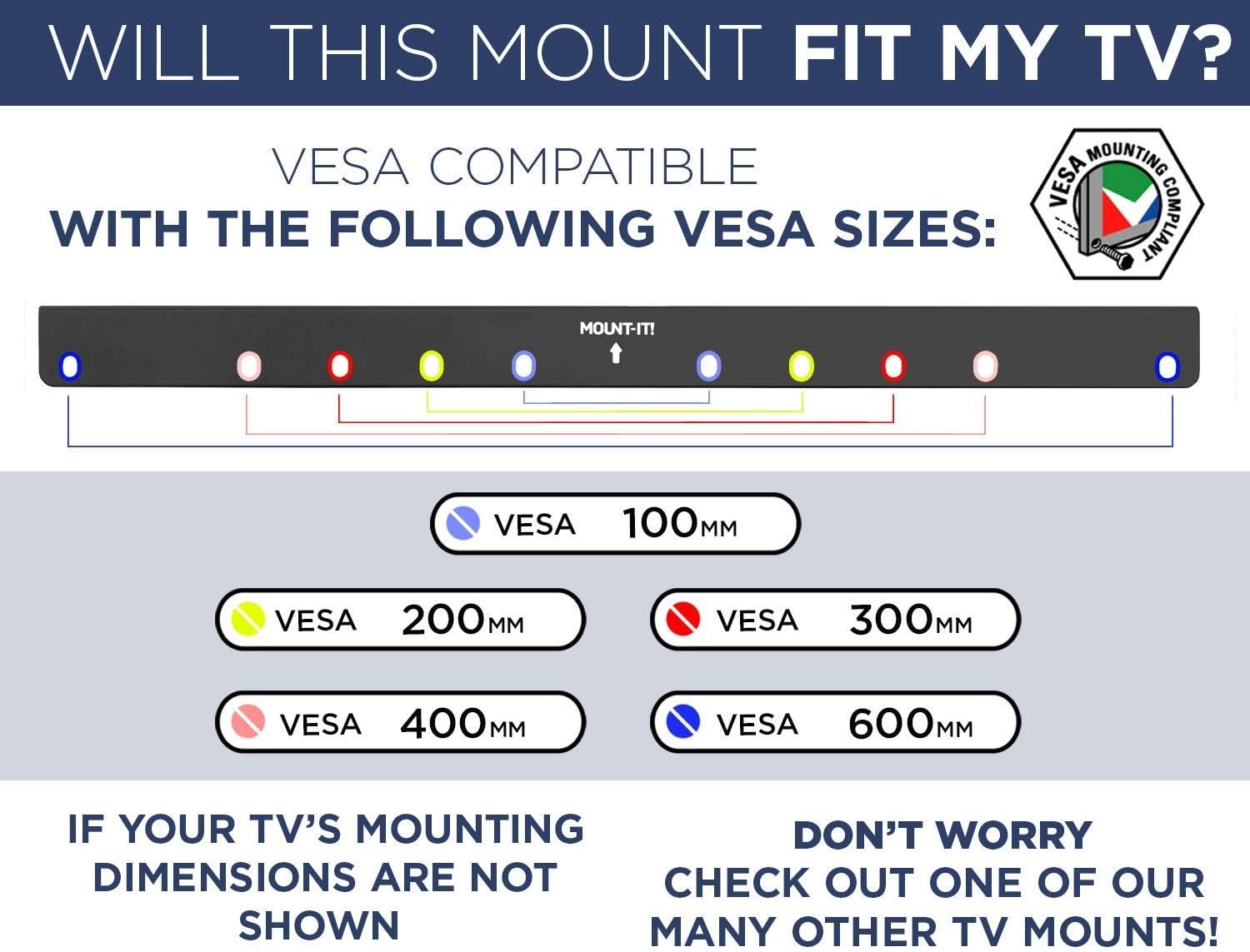 image:imageMountIt No Stud TV Wall Mount Drywall Studless Tilting TV Hanger for Most 4080 Inch TVs up to 110 lbs No Drill tv Mount No Damage Easy Install Low Profile Up to VESA 600x400