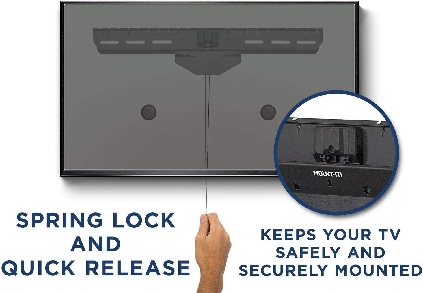 image:imageMountIt No Stud TV Wall Mount Drywall Studless Tilting TV Hanger for Most 4080 Inch TVs up to 110 lbs No Drill tv Mount No Damage Easy Install Low Profile Up to VESA 600x400