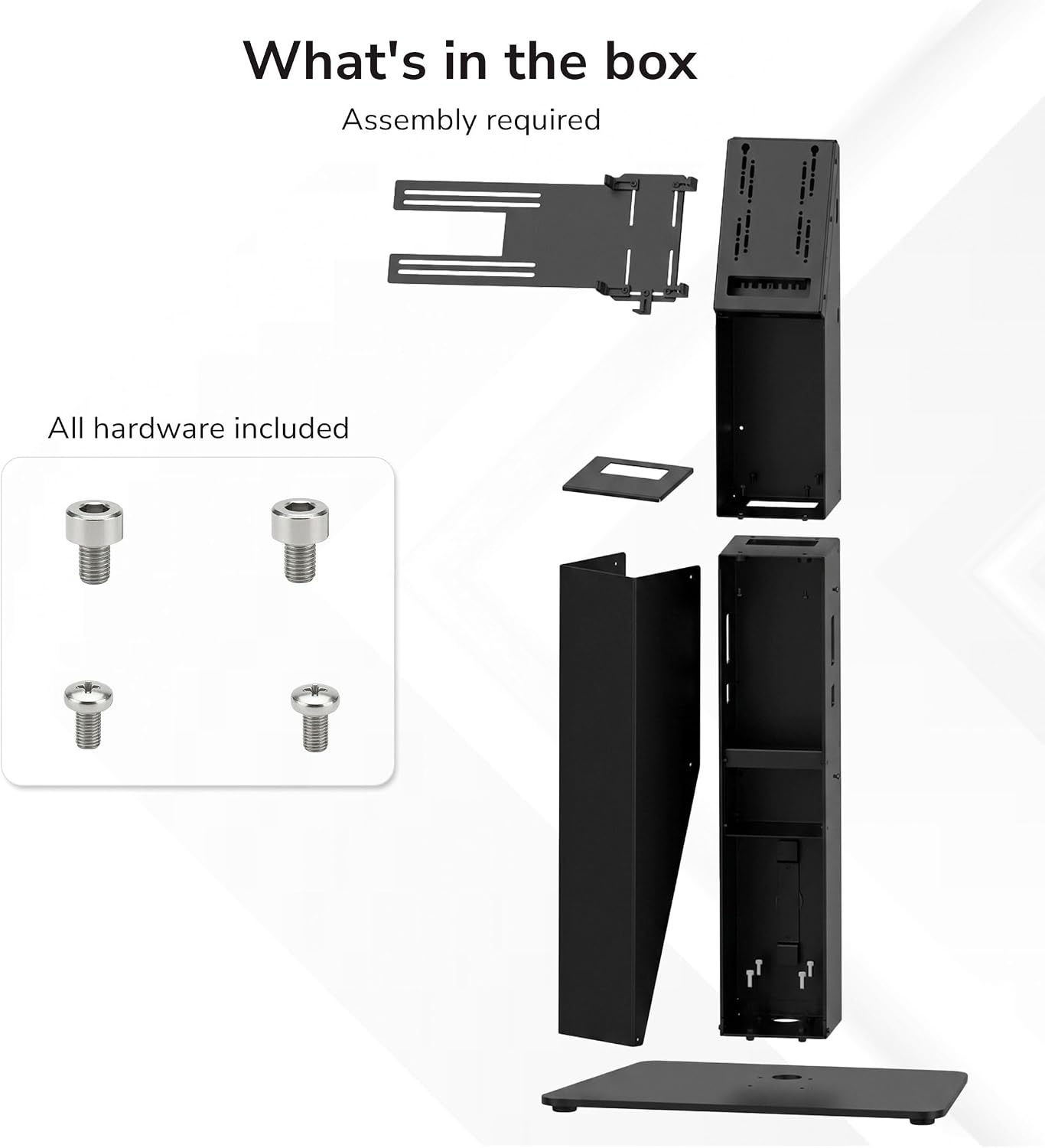 image:imageMountIt POS Kiosk Floor Stand for Monitors Fits 1522 Screens up to 22 lbs VESA 75x75 amp 100x100 30 Tilt Printer Bay amp Payment Terminal Bracket SelfService Checkin Kiosk Stand BlackBlack