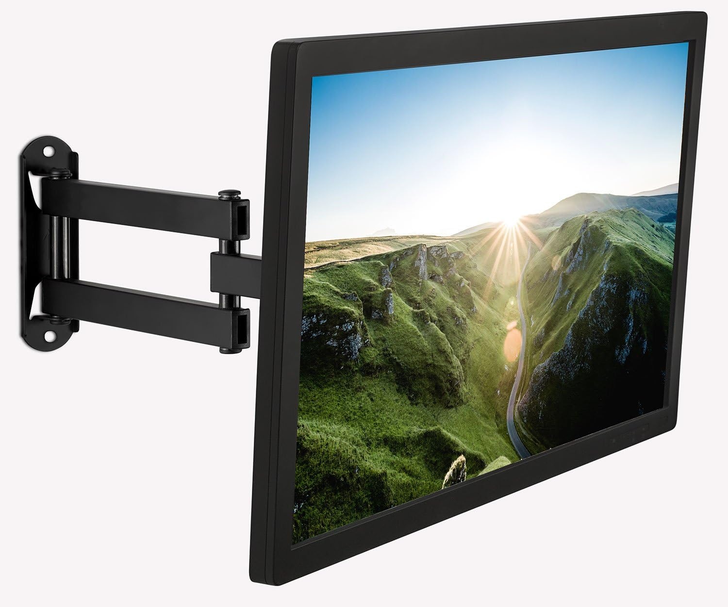 image:imageMountIt Small TV Monitor Wall Mount Arm VESA Wall Mount Bracket Fits 19 20 21 22 23 24 25 26 27 Inch Display Screens 75 100 VESA and RV Compatible Tilts and Swivels Holds up to 40 Pounds
