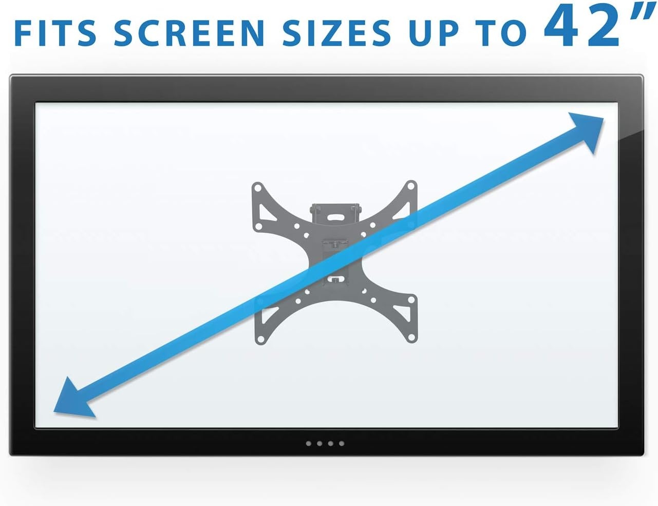 image:imageMountIt Swivel TV Wall Mount for Single Stud Installation Fits Up to 200x200 VESA Patterns for 2342 Inch Flat Screen and Monitors Adjustable Tilt and Extend 66 Lbs Capacity Black