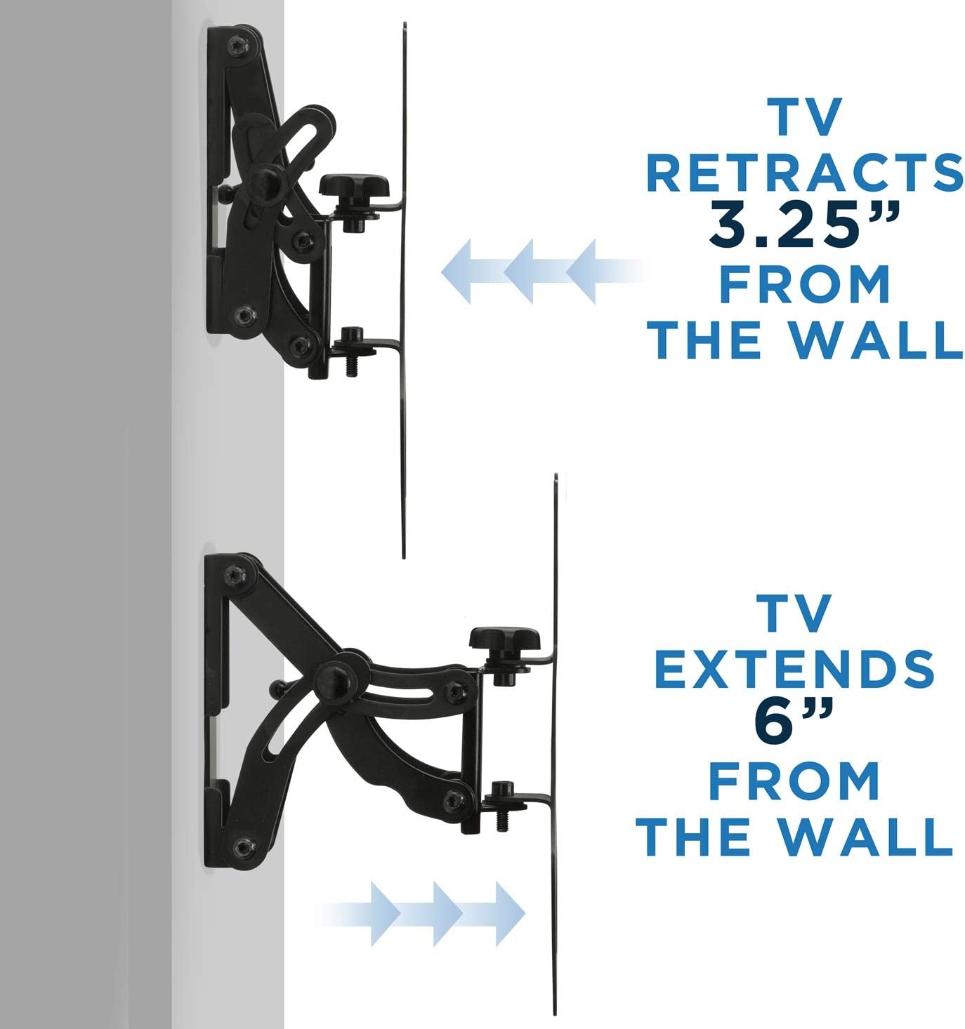 image:imageMountIt Swivel TV Wall Mount for Single Stud Installation Fits Up to 200x200 VESA Patterns for 2342 Inch Flat Screen and Monitors Adjustable Tilt and Extend 66 Lbs Capacity Black