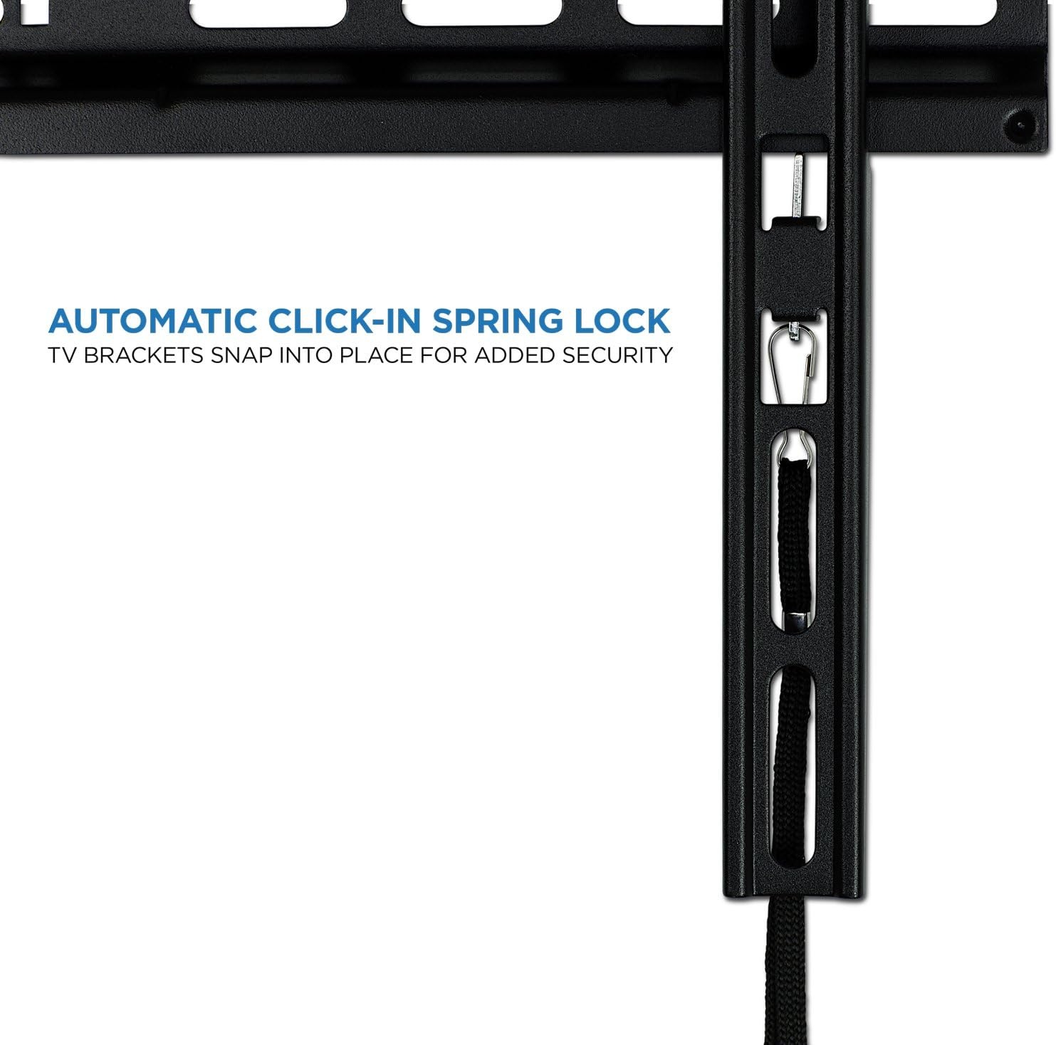 image:imageMountIt UltraSlim Fixed TV Wall Mount for 3255 Inch Flat Screen TVs Low Profile 11 Flush Design VESA 200x200 to 400x400 77 lb Capacity Quick Release Cords 16 Stud Installation
