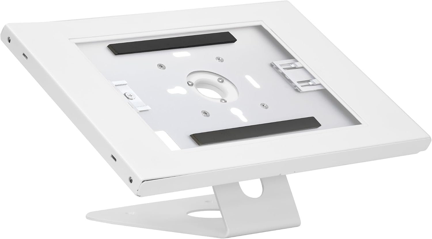 image:imageMountIt iPad Kiosk Stand Locking AntiTheft Tablet Enclosure for Countertop amp Wall Mount 90 Rotating POS Tablet Wall Stand Compatible with iPad 711 Air amp Pro BlackWhite