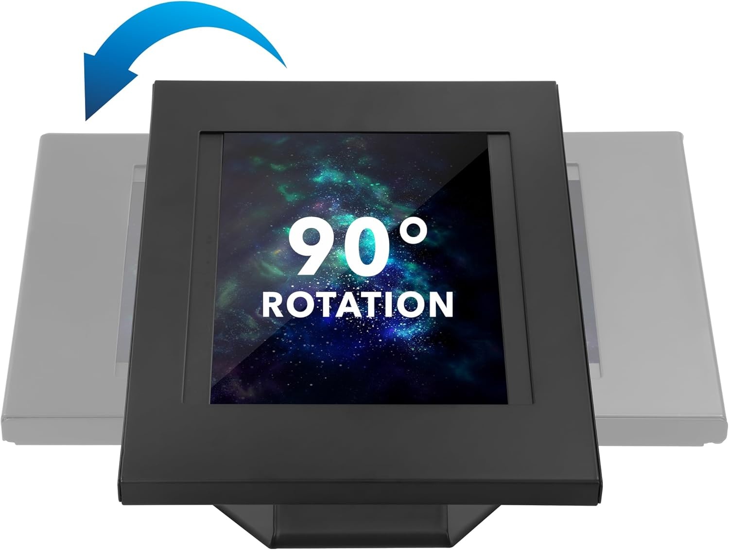 image:imageMountIt iPad Kiosk Stand Locking AntiTheft Tablet Enclosure for Countertop amp Wall Mount 90 Rotating POS Tablet Wall Stand Compatible with iPad 711 Air amp Pro BlackBlack