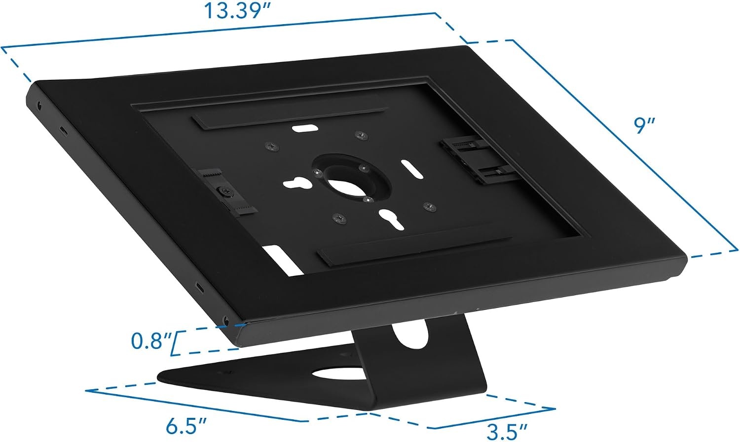 image:imageMountIt iPad Kiosk Stand Locking AntiTheft Tablet Enclosure for Countertop amp Wall Mount 90 Rotating POS Tablet Wall Stand Compatible with iPad 711 Air amp Pro BlackBlack