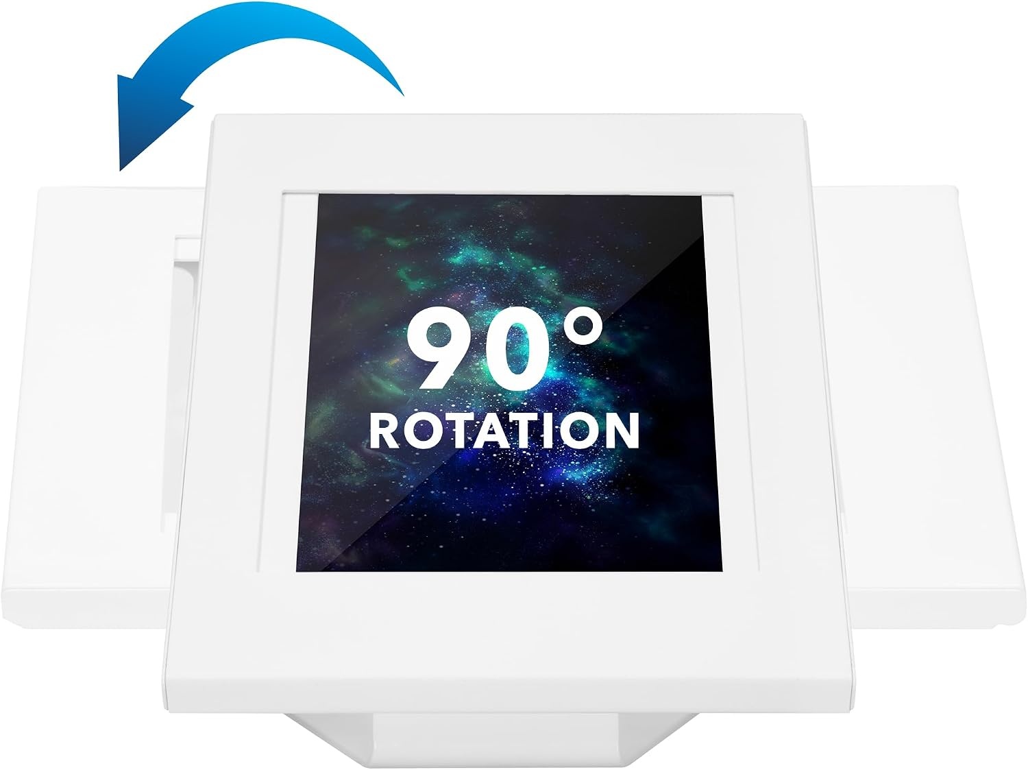 image:imageMountIt iPad Kiosk Stand Locking AntiTheft Tablet Enclosure for Countertop amp Wall Mount 90 Rotating POS Tablet Wall Stand Compatible with iPad 711 Air amp Pro BlackWhite