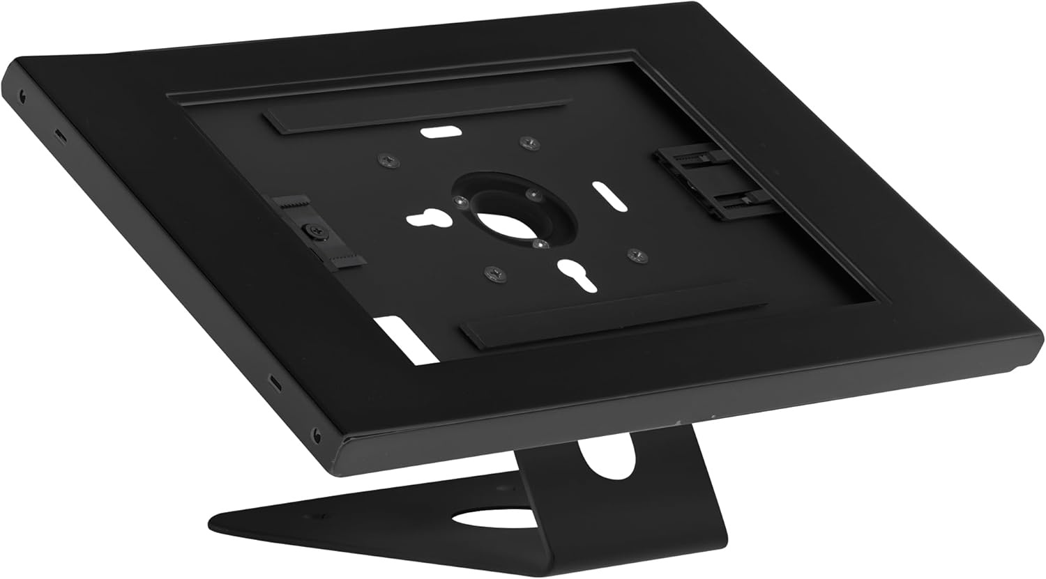 image:imageMountIt iPad Kiosk Stand Locking AntiTheft Tablet Enclosure for Countertop amp Wall Mount 90 Rotating POS Tablet Wall Stand Compatible with iPad 711 Air amp Pro BlackBlack