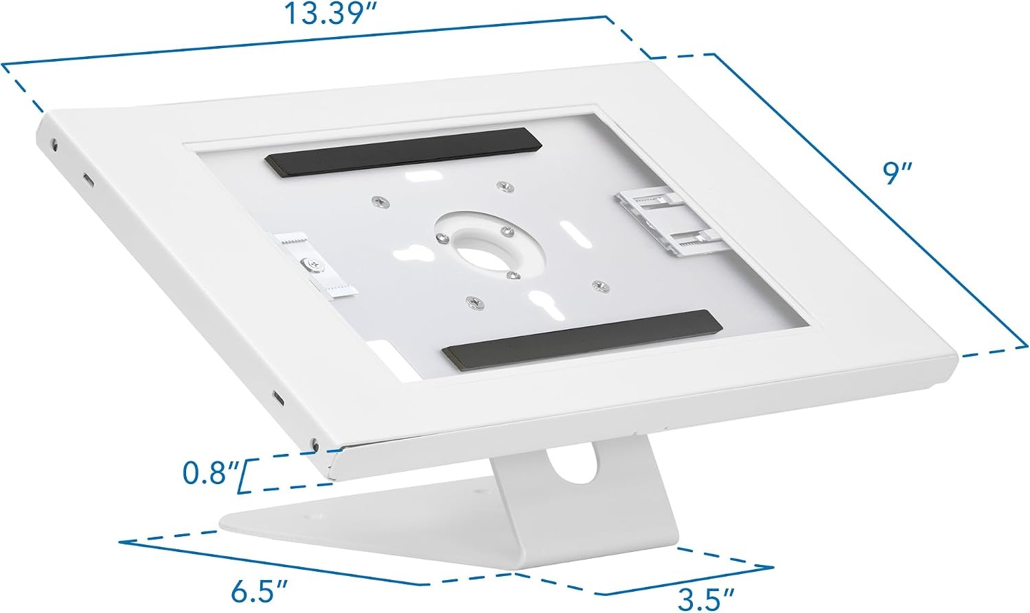 image:imageMountIt iPad Kiosk Stand Locking AntiTheft Tablet Enclosure for Countertop amp Wall Mount 90 Rotating POS Tablet Wall Stand Compatible with iPad 711 Air amp Pro BlackWhite