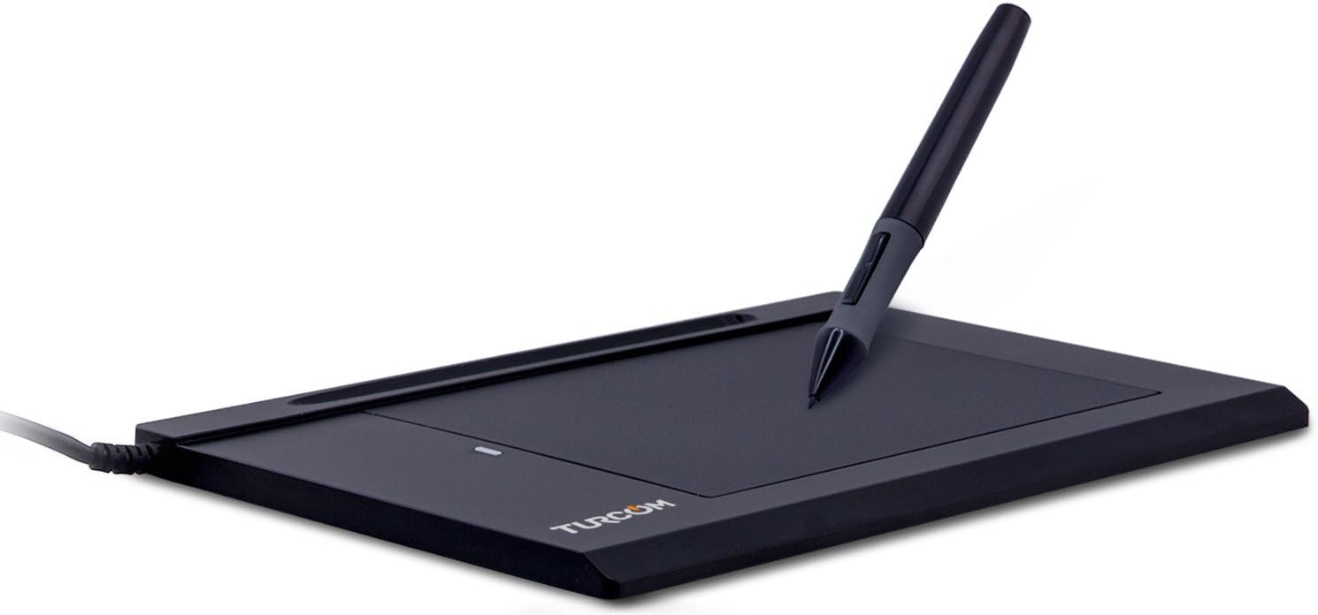 image:imageTurcom Graphics Tablet Drawing Touch Pen for Windows and Mac 55 x 4 Black Surface Area Ideal for Kids and Artists TS6540