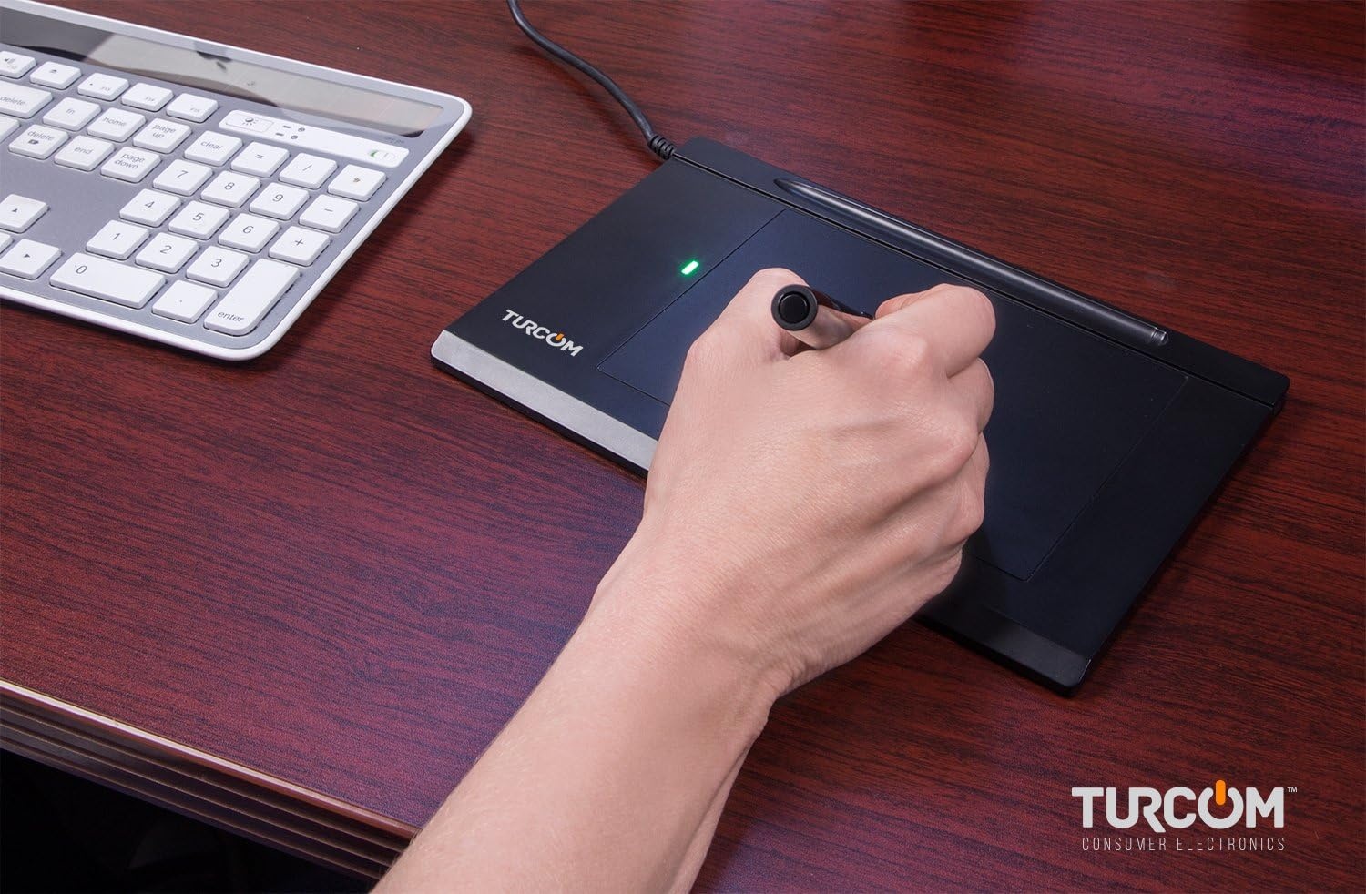 image:imageTurcom Graphics Tablet Drawing Touch Pen for Windows and Mac 55 x 4 Black Surface Area Ideal for Kids and Artists TS6540
