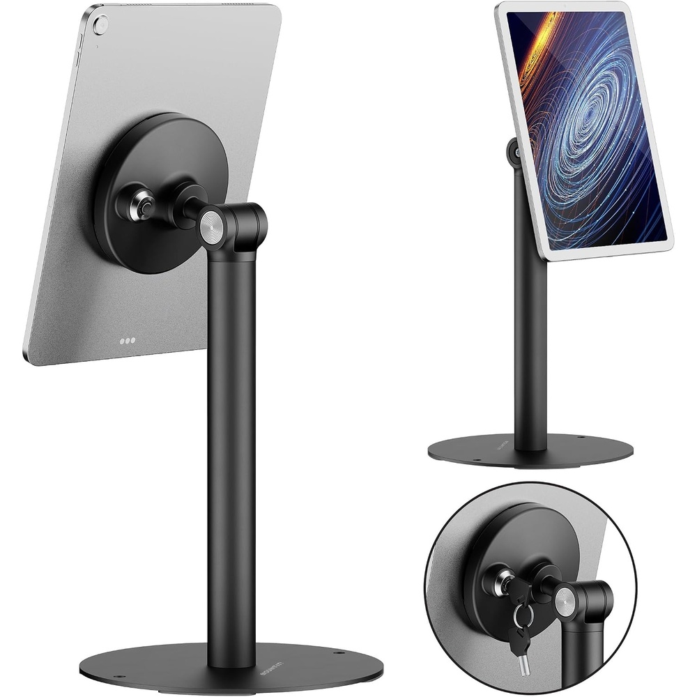 image:imageMountIt AntiTheft Tablet Stand Universal 715 Countertop POS Kiosk with Lock 360 Rotation amp 230 Tilt Secure Retail iPad Stand for Checkin Business amp Commercial Use