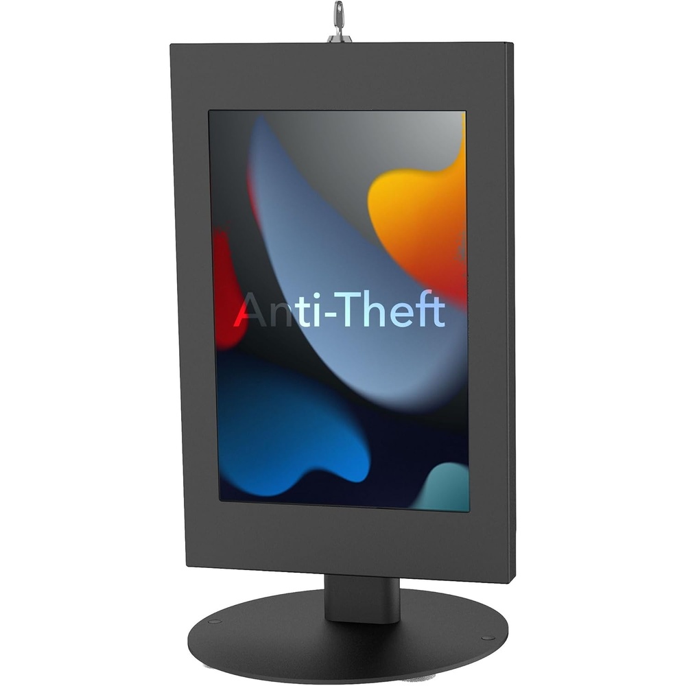 image:imageMountIt Lockable Tablet Countertop Kiosk Stand Compatible with Samsung Galaxy Tab A amp S Series Fully Enclosed AntiTheft Mount Fits 97131 Tablets 90 Rotation amp 180 Tilt Steel Base