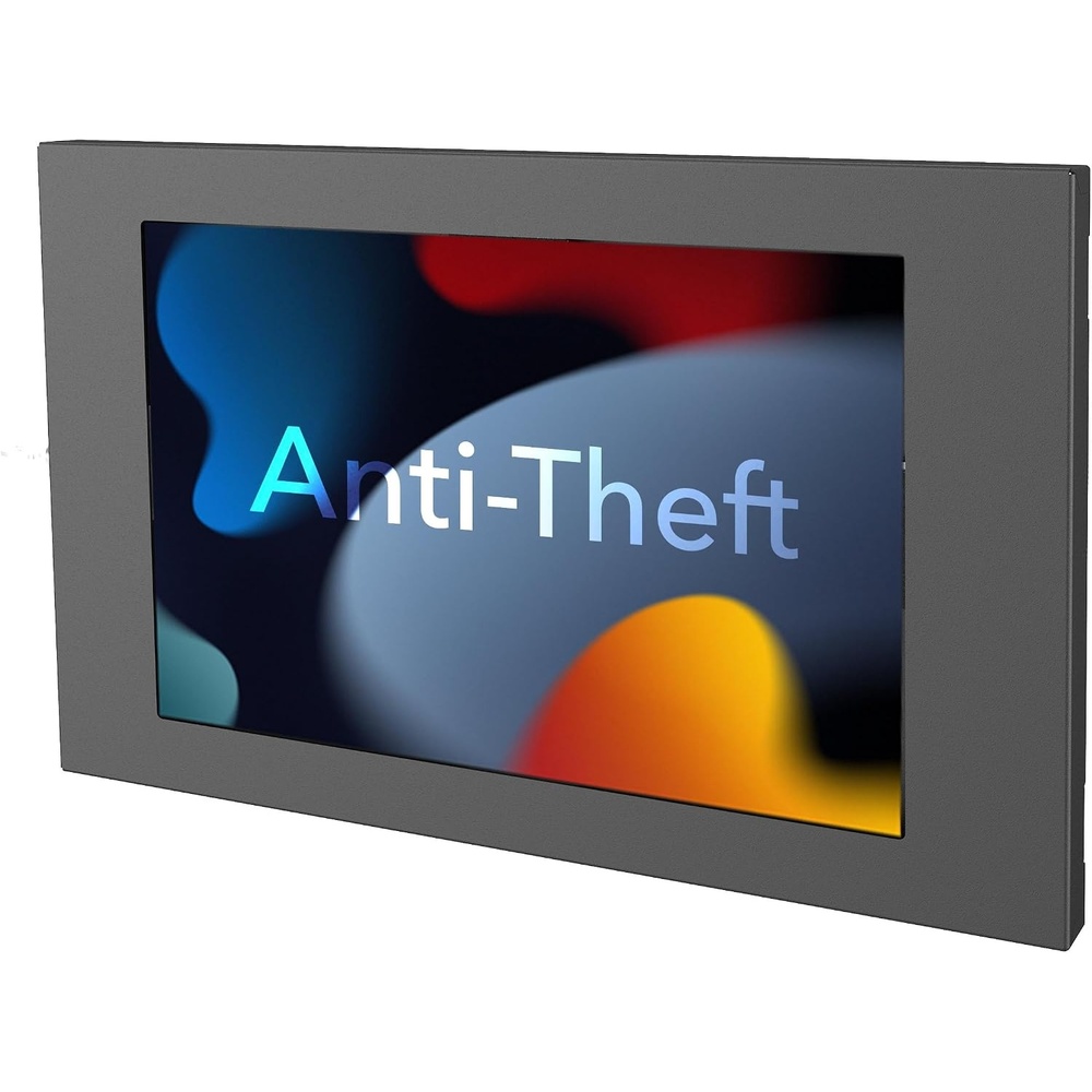 image:imageMountIt Lockable Tablet Wall Mount for Samsung Tab A9 S9 S9 FE S8 A8 Fully Enclosed Security Case AntiTheft Tablet Holder VESA Compatible Flush Wall Mount HeavyDuty Steel Black