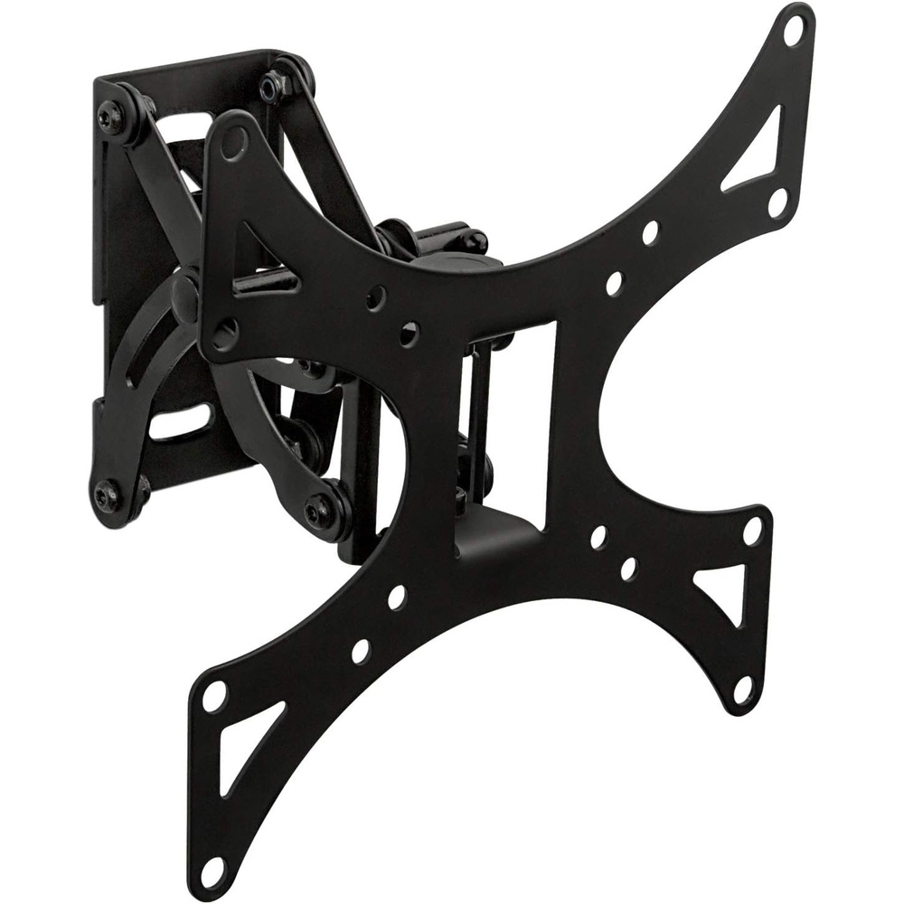 image:imageMountIt Swivel TV Wall Mount for Single Stud Installation Fits Up to 200x200 VESA Patterns for 2342 Inch Flat Screen and Monitors Adjustable Tilt and Extend 66 Lbs Capacity Black