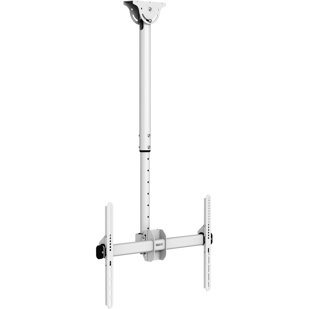 image:imageMountIt TV Ceiling Mount 5Foot Pole Full Motion 360 Fits 3275 up to 110 lbs VESA 200x200 to 600x400 Height Adjustable 417617 Inches Flat or Vaulted Ceilings White