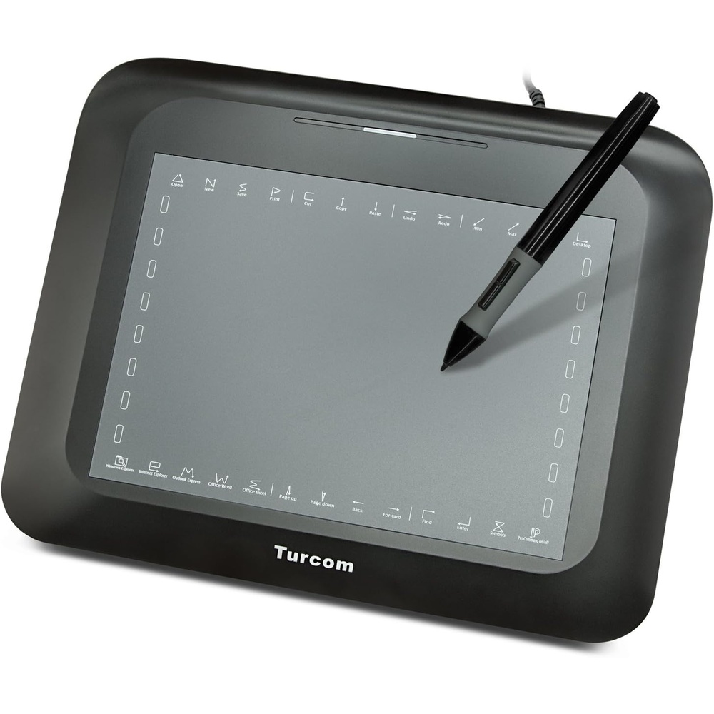 image:imageTurcom TS6608 Graphic Tablet Drawing Tablets and PenStylus for PC Mac Computer 8 x 6 Inches Surface Area 2048 Levels Pressure Sensitivity 5080 LPI