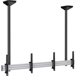 image:imageMOUNTIT Digital Signage Dual Screen Ceiling Mount Fits 45  55 Display Screen with Cable Management and AntiTheft Locking Hole Suitable for Commercial Application 622 Height622 Height