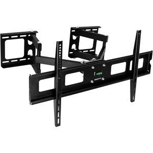 image:imageMountIt Corner TV Mount  Premium Swivel Full Motion Caddy Corner Wall Bracket for 3763 inch Flat Panel Screens VESA up to 800x400 132 lb Capacity Black