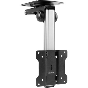 image:imageMountIt Flip Down Ceiling TV Mount for 1327 Inch Screens Under Cabinet TV Bracket for Kitchen amp RV HeavyDuty Steel Tilt Swivel amp Height Adjustable VESA 75x75 100x100 Holds up to 44 Lbs
