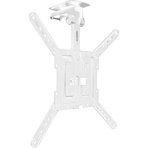 image:imageMountIt FoldUp Ceiling TV Mount for 2355 Inch TVs SpaceSaving Flip Down Bracket for Flat amp Slanted Ceilings Retractable Adjustable Tilt amp Swivel Mount VESA up to 400x400 44 lbs WhiteWhite