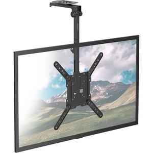 image:imageMountIt FoldUp Ceiling TV Mount for 2355 Inch TVs with Longer Arm SpaceSaving Flip Down Bracket for Flat amp Slanted Ceilings Retractable Tilt amp Swivel Mount VESA up to 400x400 44 lbs Capacity
